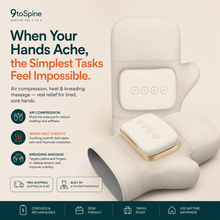 Cordless Hand Massager — Heat & Air Compression for Arthritis, RSI & Hand Pain