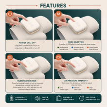 Cordless Hand Massager — Heat & Air Compression for Arthritis, RSI & Hand Pain