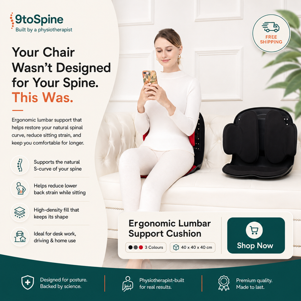 Ergonomic Lumbar Support Cushion — Lower Back Pain & Posture Support