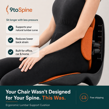 Ergonomic Lumbar Support Cushion — Lower Back Pain & Posture Support