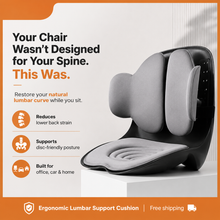 Ergonomic Lumbar Support Cushion — Lower Back Pain & Posture Support