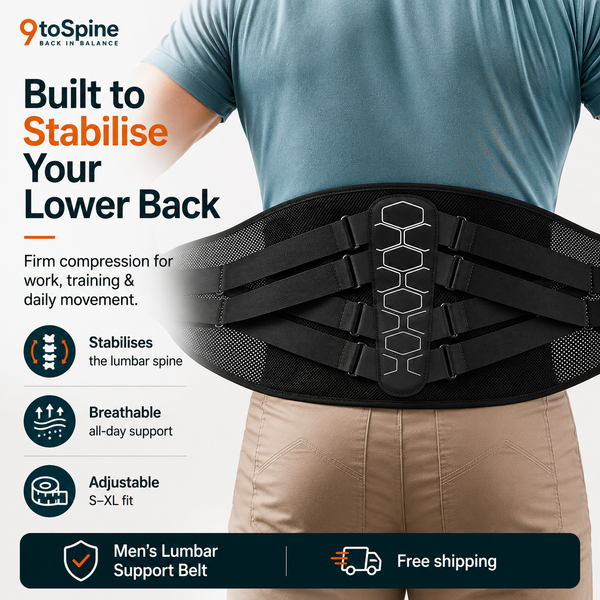 Men’s Lumbar Support Belt — Lower Back Pain & Lifting Support
