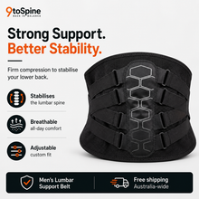 Men’s Lumbar Support Belt — Lower Back Pain & Lifting Support