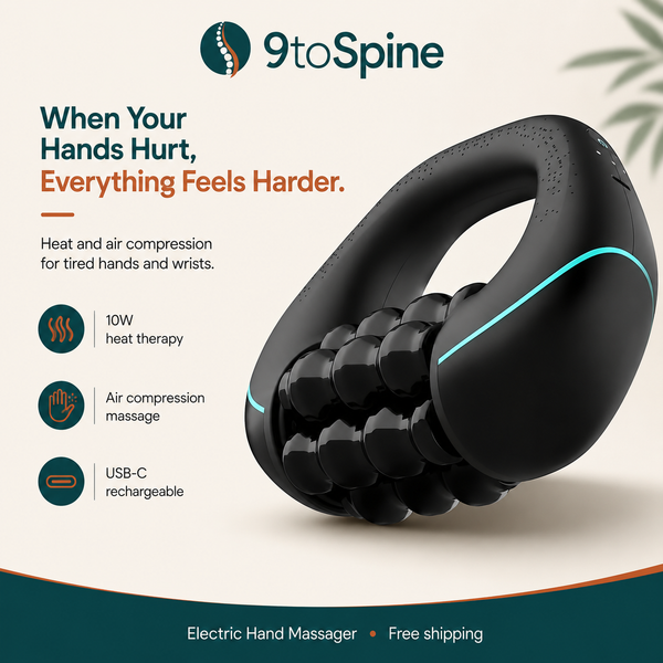 Electric Hand Massager — Heat & Air Compression for Arthritis, Carpal Tunnel & Wrist Pain