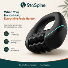 Electric Hand Massager — Heat & Air Compression for Arthritis, Carpal Tunnel & Wrist Pain