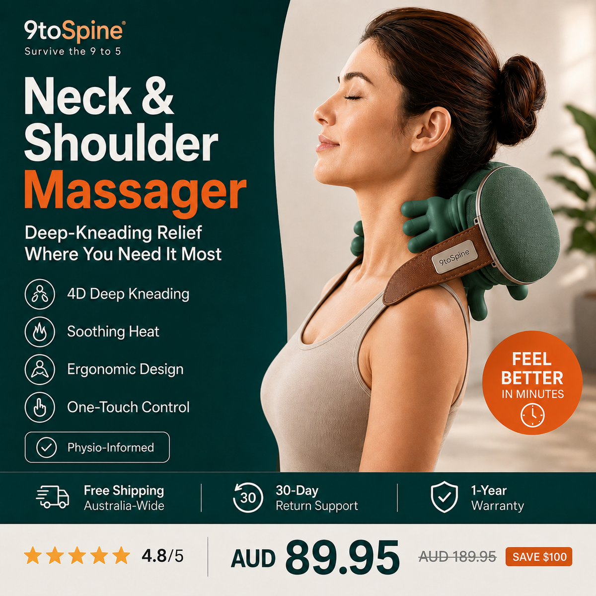 4D Neck & Shoulder Pain Support Massager