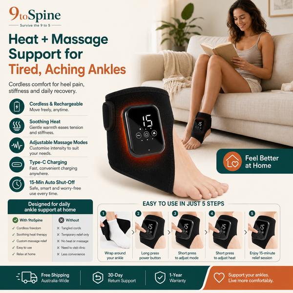 Heated Foot Therapy Massager — Heat, Compression & Massage for Foot Pain Relief